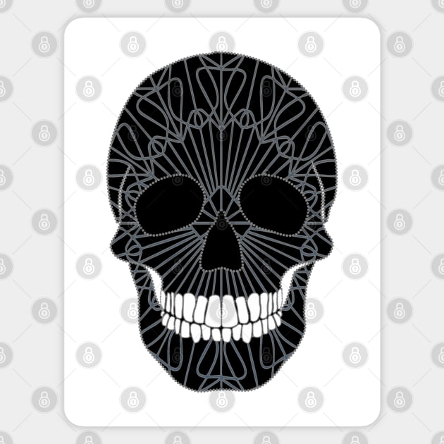 Skull and Mandala Sticker by Nuletto